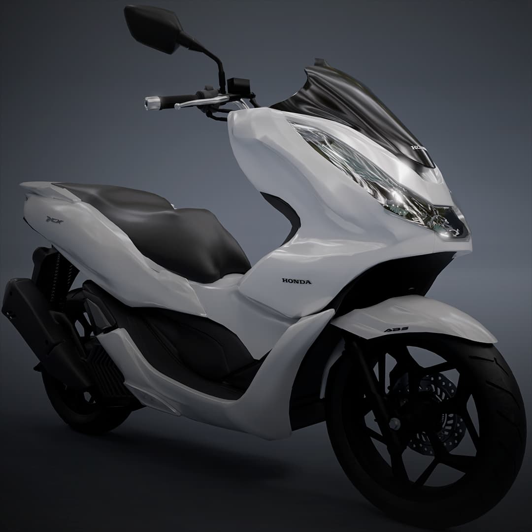 Honda PCX — vista tres cuartos frontal