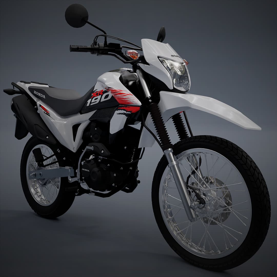 Honda XR 190 — vista tres cuartos completa